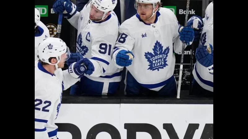 Knies scores in overtime, Matthews-less Maple Leafs avoid elimination with 2-1 win over Bruins